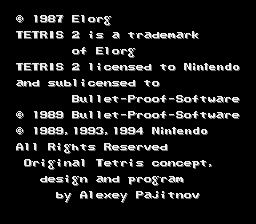 Tetris 2 (USA) demo