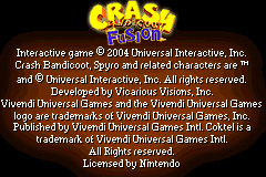 Crash Bandicoot Fusion (Europe) (En,Fr,De,Es,It) demo