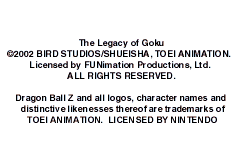Dragon Ball Z - The Legacy of Goku (USA) demo