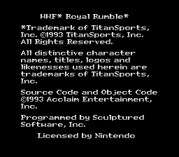 WWF Royal Rumble (Europe) demo