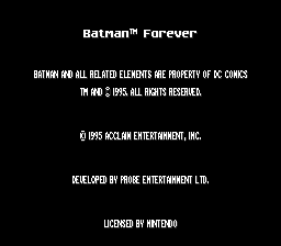 Batman Forever (USA) demo