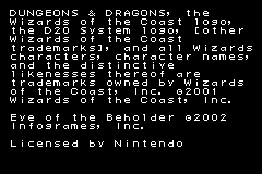 Dungeons & Dragons - Eye of the Beholder (USA) demo