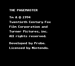 Pagemaster, The (USA) (Beta 2) demo