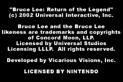 Bruce Lee - Return of the Legend (USA) demo