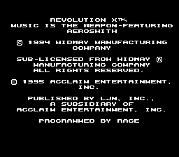 Revolution X (Japan) (En) demo