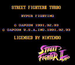Street Fighter II Turbo (USA) demo