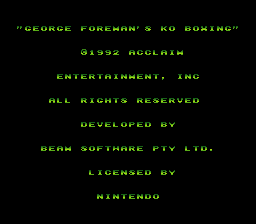 George Foreman's KO Boxing (Europe) demo