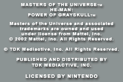 Masters of the Universe - He-Man - Power of Grayskull (USA) demo