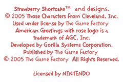 Strawberry Shortcake - Ice Cream Island - Riding Camp (Europe) (En,Fr,De,Es,It,Nl,Pt,Da) demo
