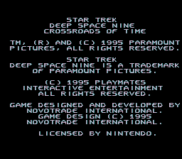 Star Trek - Deep Space Nine - Crossroads of Time (USA) demo