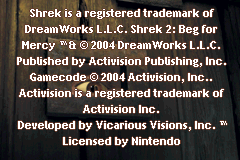 Shrek 2 - Beg for Mercy (USA, Europe) demo