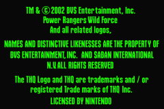 Power Rangers - Wild Force (USA, Europe) demo