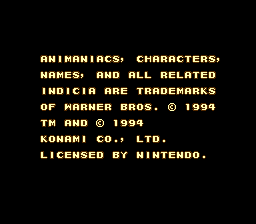 Animaniacs (USA) demo