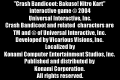 Crash Bandicoot Bakusou! Nitro Cart (Japan) demo