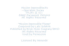 Mission Impossible - Operation Surma (Europe) (En,Fr,De,Es,It) demo