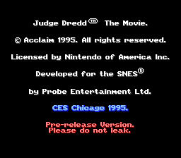 Judge Dredd (USA) (Sample) demo