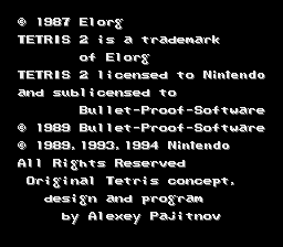 Tetris 2 (Europe) demo