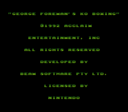 George Foreman's KO Boxing (Europe) demo