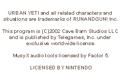Urban Yeti! (USA, Europe) demo