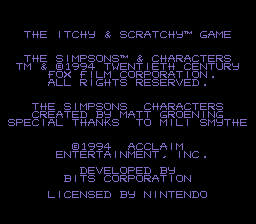 Itchy & Scratchy Game, The (USA) demo
