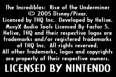 Incredibles, The - Rise of the Underminer (USA, Europe) demo