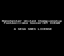 Manchester United Championship Soccer (Europe) (Beta) demo