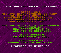 NBA Jam - Tournament Edition (Europe) demo
