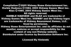 2 Games in One! - Marble Madness + Klax (USA) demo