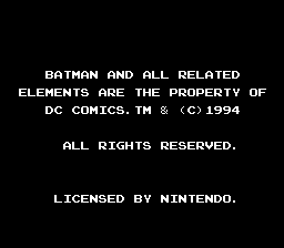 Adventures of Batman & Robin, The (Europe) demo