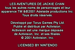 Aventures de Jackie Chan, Les - La Legende de la Main Noire (France) demo
