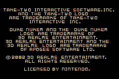 Duke Nukem Advance (Europe) (En,Fr,De,It) demo