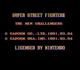 Super Street Fighter II (USA) demo