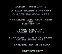 Super Turrican 2 (Europe) demo