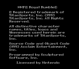 WWF Royal Rumble (USA) demo