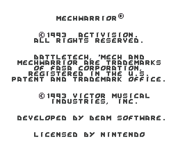 MechWarrior (USA) demo