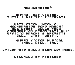 MechWarrior (Italy) demo