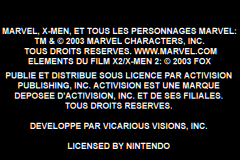 X-Men 2 - La Vengeance de Wolverine (France) demo