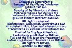 SpongeBob SquarePants - Revenge of the Flying Dutchman (USA) (Beta) demo