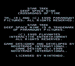Star Trek - Deep Space Nine - Crossroads of Time (USA) demo