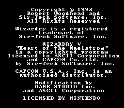 Wizardry V - Heart of the Maelstrom (USA) demo