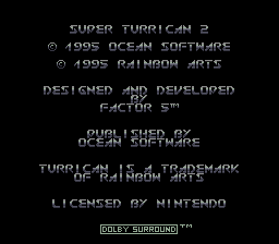 Super Turrican 2 (USA) (Beta 2) demo