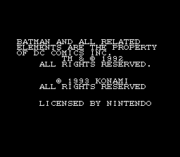 Batman Returns (Europe) demo