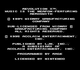 Revolution X (USA) demo