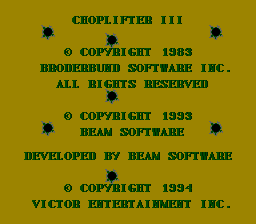 Choplifter III - Rescue-Survive (Japan) (En) demo