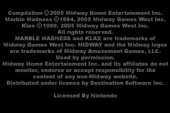 2 Games in One! - Marble Madness + Klax (USA) demo