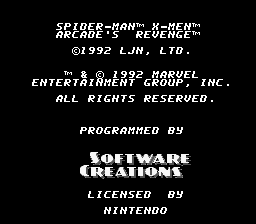 Spider-Man - X-Men - Arcade's Revenge (Europe) demo