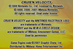 Cruis'n Velocity (USA, Europe) demo