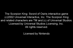 Scorpion King, The - Sword of Osiris (Europe) (En,Fr,De,Es,It) demo
