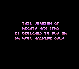 Mighty Max (USA) demo