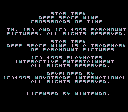 Star Trek - Deep Space Nine - Crossroads of Time (USA) (Beta 2) demo